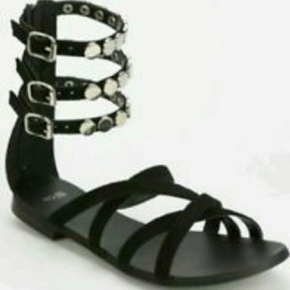 🇺🇦 Studded Genuine Leather Suede Boho Sandals Easter Spring Summer Brand New